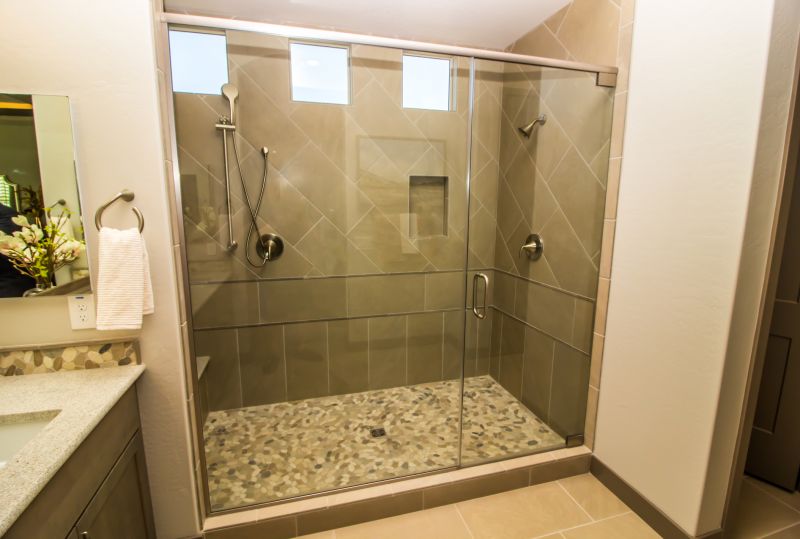 Elegant walk-in shower